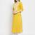 Women Mustard Yellow & White Floral Printed A-Line Pure Cotton Kurta with Palazzos