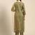 Women Olive Green & Golden Embroidered Kurta with Trousers & Dupatta