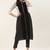 Women Black & White Striped Kurta with Trousers