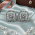 Rhodium Mint Floral Sparkle Earrings