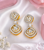 Gold Glamour Link Drop Earrings
