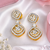 Gold Glamour Link Drop Earrings