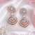 Rose gold glamour link drop earrings