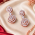 Rose gold glamour link drop earrings