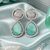 Rhodium Mint Royale Teardrop Earrings