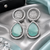 Rhodium Mint Royale Teardrop Earrings