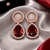 Rose ruby royale teardrop earrings