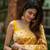 Yellow color art silk blend sarees with blouse