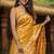 Yellow color art silk blend sarees with blouse