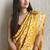 Yellow color art silk blend sarees with blouse