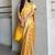 Yellow color art silk blend sarees with blouse