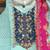 sky blue color digital print and hand embroidery silk blend salwar suit