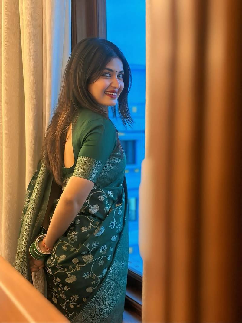 Green color art silk blend sarees with blouse