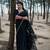 Black color Cotton silk sarees with blouse