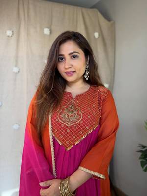 hot rani pink color handwork  mull chanderi kurti plazzo set 2
