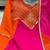 hot rani pink color handwork  mull chanderi kurti plazzo set