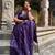 Purple color Cotton silk blend sarees with blouse