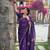 Purple color Cotton silk blend sarees with blouse