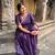 Purple color Cotton silk blend sarees with blouse