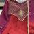 brown color handwork  mull chanderi kurti Palazzo  set