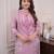 pink color printed wok silk blend salwar suit