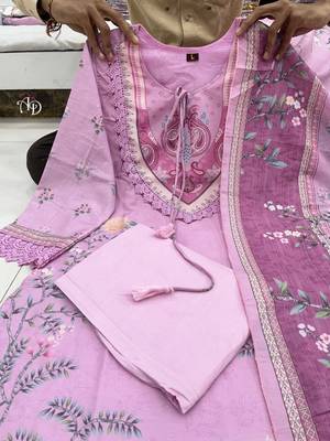 pink color printed wok silk blend salwar suit 3