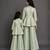 Pastel green brocade mother daughter combo co ord set