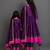 Purple pink embroidered silk mother daughter anarkali combo set