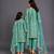 Pastel green embroidered chanderi mother daughter kurti combo set