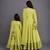 Pastel green chanderi mother daughter anarkali combo set