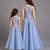 Blue printed organza mother daughter combo co ord set