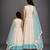 Off white printed cotton silk mother daughter lehenga combo set