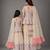 Off white embroidered cotton silk kurti mother daughter lehenga combo set