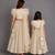 Off white organza chanderi mother daughter lehenga combo set