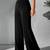 Black parachute cargo pants high waist flared trousers 