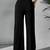 Black parachute cargo pants high waist flared trousers 