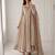 beige color  khatli work and embroidery chanderi salwar suit 