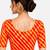 Orange spandex lehria printed stretchable readymade saree blouse