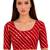 Red spandex lehria printed stretchable readymade saree blouse