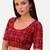 Maroon spandex bandhani printed stretchable readymade saree blouse