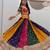 Multi Embroidery Thread & Sequence work Silk Blend Navratri Lahenga Choli Set
