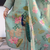 sky blue color printed and embroidered  work cotton salwar suit