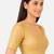 Gold spandex golden zari straight line stretchable readymade saree blouse