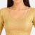 Gold spandex golden zari straight line stretchable readymade saree blouse