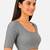 Grey spandex golden zari straight line stretchable readymade saree blouse