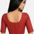 Maroon spandex golden zari straight line stretchable readymade saree blouse