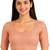 Peach spandex golden zari straight line stretchable readymade saree blouse