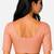 Peach spandex golden zari straight line stretchable readymade saree blouse
