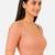 Peach spandex golden zari straight line stretchable readymade saree blouse