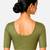 Pista green spandex golden zari straight line stretchable readymade saree blouse